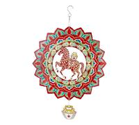 Year Of The Horse Wind Spinner - Horse Wind Chime, Stainless Steel 2026 Ornament | 11.57 Inch Hangable Outside Decors For Patio Lawn Yard Home Indoor Holiday Birthday Spring Festival