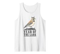 'Year of the Lark' Cute Horned Lark with Crown Tank Top