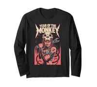 Year of the Monkey Chaos Tech Rebel Wrench Skull Wild Energy Long Sleeve T-Shirt
