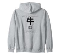 Year of the Ox Chinese Zodiac Birth Year Sign Zip Hoodie