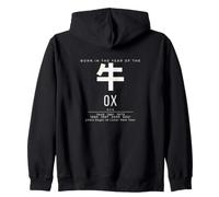 Year of the Ox Chinese Zodiac Birth Year Sign Zip Hoodie