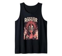 Year of the Rooster Warrior Fire Feathers Pride Claws Streng Tank Top