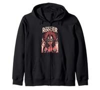 Year of the Rooster Warrior Fire Feathers Pride Claws Streng Zip Hoodie