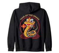 Year Of The Snake 蛇 Chinese Zodiac Oriental Art Astrology Zip Hoodie
