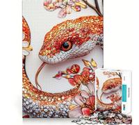 Year of The Snake 1000 Piece Jigsaws for Adults Think Training Play Tight Lock No Loose Pieces Unique Gift for Stress Relief (38x52cm)
