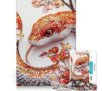 Year of The Snake 1000 Piece Teenager Puzzles Cognitive Boost Fun Tight Lock No Loose Pieces Engaging Way to Pass Free Hours (38x26cm)