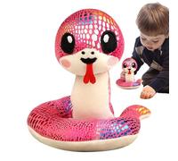 Year of the Snake 2025 Plush Toy, Zodiac Sign Snake Mascot of the Year of the Snake Mascot, Mascot Doll Stuffed Toy Festival Room Decoration - Paillett