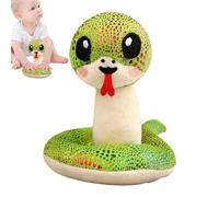 Year of the Snake 2025 Plush Toy, Zodiac Sign Snake Mascot of the Year of the Snake Mascot, Mascot Doll Stuffed Toy Festival Room Decoration - Paillett