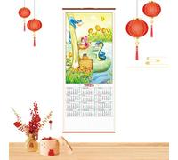 Year Of The Snake Calendar - 2025 Chinese Wall Roll Calendar, Moon Calendar Lucky Month Calendar | Traditional Chinese Moon Calendar Feng Shui Lucky Calendar Spring Festival Eve Gift