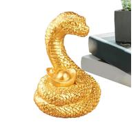 Year of the Snake Figures - Year of the Snake Figure, Chinese New Year Snake Figure | 2025 Resin Collectible Figurines Happy New Year Decoration Ornament Accessories A