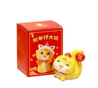 Year of The Snake Figurine - Elegant Gold Resin Statue for Good Luck and Abundance in Home Decor, Chinese for Zodiac Decorative Sculpture for 2025(Medium(Lanterns))