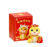 Year of The Snake Figurine - Elegant Gold Resin Statue for Good Luck and Abundance in Home Decor, Chinese for Zodiac Decorative Sculpture for 2025(Medium(Wallet))