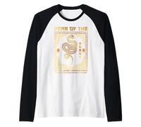Year of The Snake Gentle Honest Compassionate Amicable Right Raglan Baseball Tee