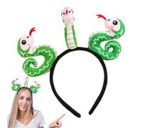 Year of the Snake Headband,Chinese New Year Snake Headband | Cute Headbands with 3 Cartoon Snakes,Animal Face Wash Headband, Snake Pet Decoration