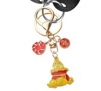 Year of the Snake Keychain, Chinese New Year Snake Keyring, Alloy New Year Snake Keyring, Snake Key Ring with Pendant for Bags, Jerky, Lucky snake + luck, Siehe Beschreibung