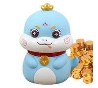 Year of the Snake - Snake Cash Coin Box, Large Capacity Kids Money Saving Jar, Decorative Coin Bank Storage for Children, Boys, and Girls, Fun Snakes Shaped Piggy Banks for Home