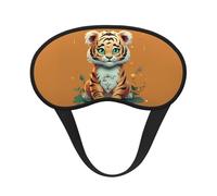 Year of the tiger funny tiger Sleep Mask for Side Sleeper Eye Mask for Sleeping Light Blocking Soft Breathable Sleep Eye Mask for Women Men Adjustable Elastic Strap Travel Nap Blackout Eye Shade Cover