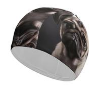 Year of The Tiger Funny Tiger Swim Cap for Women Men Waterproof Bathing Caps Keep Hair Dry Elasticity Adult Swimming Caps Comfortable Long Hair Swim Hat Non-Slip Fabric Swimming Cap