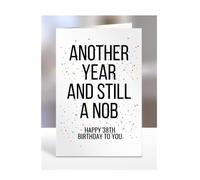 Year Older Nob, Mens 38TH Birthday Card Gifts for Women, Men, Presents for him, her, Christmas Present from Family and Friends, Funny Memory, A5-155_22