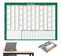 Year Wall Calendar - Foldable, 12 Year Planner for Full Year Planner, Goal Planning Monitoring | Versatile Wall Calendar for Living Room, Bedroom, Stud
