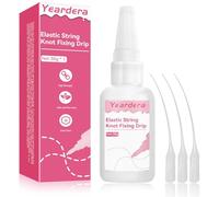 Yeardera Bracelet String Professional Elastic String Kont Fixing Drip 30g, Clear Bracelet Glue, Keep Stretchy Bracelet String Stay Perfectly Tied for Clay Beads, Jewelry Making Supplies