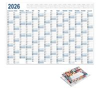Yearly Calendar for Hanging on the Wall for 2026 for Office and Home Dated Planner 74 x 52 5 cm All-Year View Aesthetic Wall Calendar for Hanging
