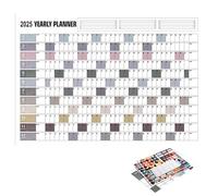 Yearly Wall Calendar - Annual Year Waall Calenndar, Walld Planners with Stickers | Simple Desk Calendaar Planneer, Schedule Planner from January 2025 to December, Horizontal Calendars for Home Decor