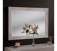 Yearn Carved Rectangular Mirror White 104X74Cm