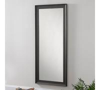Yearn Charcoal Grey Scooped Framed Mirror 168X76Cm