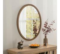 Yearn Contemporary Oval Wall Mirror Bronze 54X44Cm