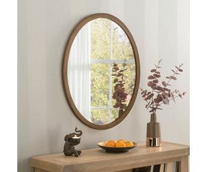 Yearn Contemporary Oval Wall Mirror Bronze 54X44Cm