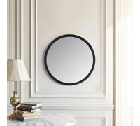 Yearn Contemporary Round Wall Mirror Black 40Cm