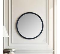 Yearn Contemporary Round Wall Mirror Black 80Cm
