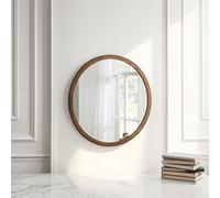 Yearn Contemporary Round Wall Mirror Bronze 80Cm