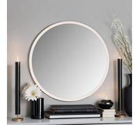 Yearn Contemporary Round Wall Mirror White 60Cm