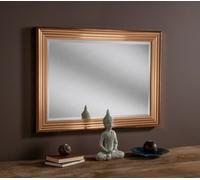 Yearn Copper Reeded Framed Wall Mirror 119X94Cm