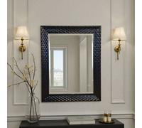 Yearn Diamont Framed Black Bevelled Mirror