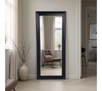 Yearn Diamont Full Length Framed Black Bevelled Mirror