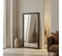Yearn Georgian Full Length Black Gold Bevelled Mirror