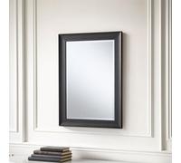 Yearn Grey Scooped Rectangular Framed Mirror 91X66Cm