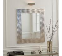 Yearn Hammered Silver Framed Bevelled Mirror