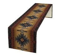 Yearn Jear Aztec Table Runner, Southwestern Ethnic Geometric Triditional Table Runner Table Setting Decor for Kitchen Garden Farmhouse Party Holiday Dinner Home, 13x36 Inch