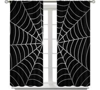 Yearn Jear Spider Web Kids Curtains, Black Hero Super Hero Window Curtains for Boys Girls Baby Teens Bedroom Living Room Nursery Playroom Rod Pocket Drapes 42 x 63 Inch Blackout