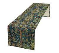 Yearn Jear William Morris Floral Table Runner, Vintage Green Botanical Printed Table Runner for Home Kitchen Dining Table Decoration,13x60 Inch