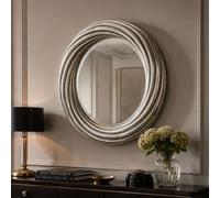 Yearn Large Round Silver Mirror 84Cm