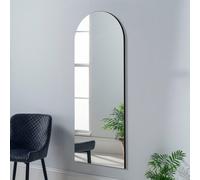 Yearn Mirrors Yearn Minimal Large Arch Mirror Black 150 X 60cm, Black
