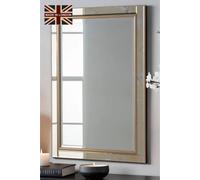 Yearn Mirrors Antique Mottled Brass Wall Mirror Bevelled In Gold Gold One Size