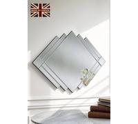 Yearn Mirrors Art Deco 1930's Inspired Bevelled Wall Mirror In Black Black One Size