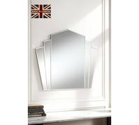 Yearn Mirrors Art Deco Bevelled Fan Mirror 91(W)X 81Cm(H) In Silver Silver One Size