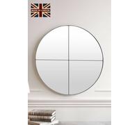 Yearn Mirrors Astoria Quadrant Round Mirror 87Cm In Black Black